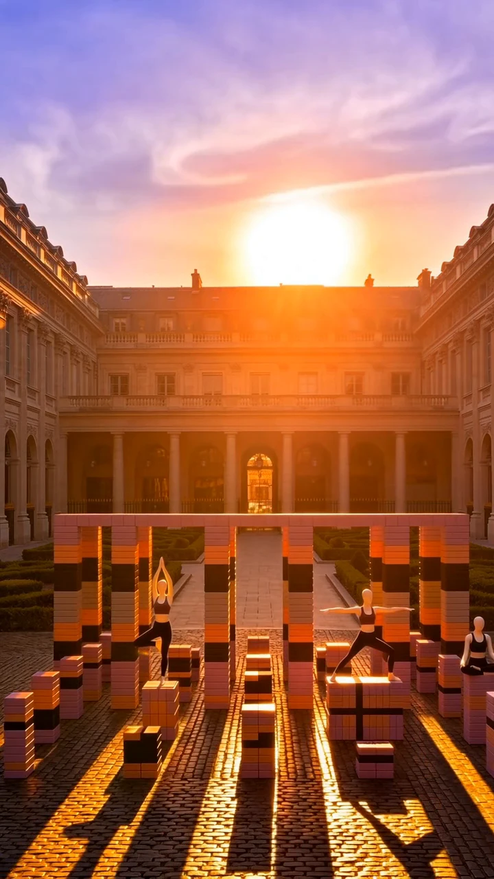 Asana hero video: a travelling yoga and pilates pop-up pavilion in a European piazza
