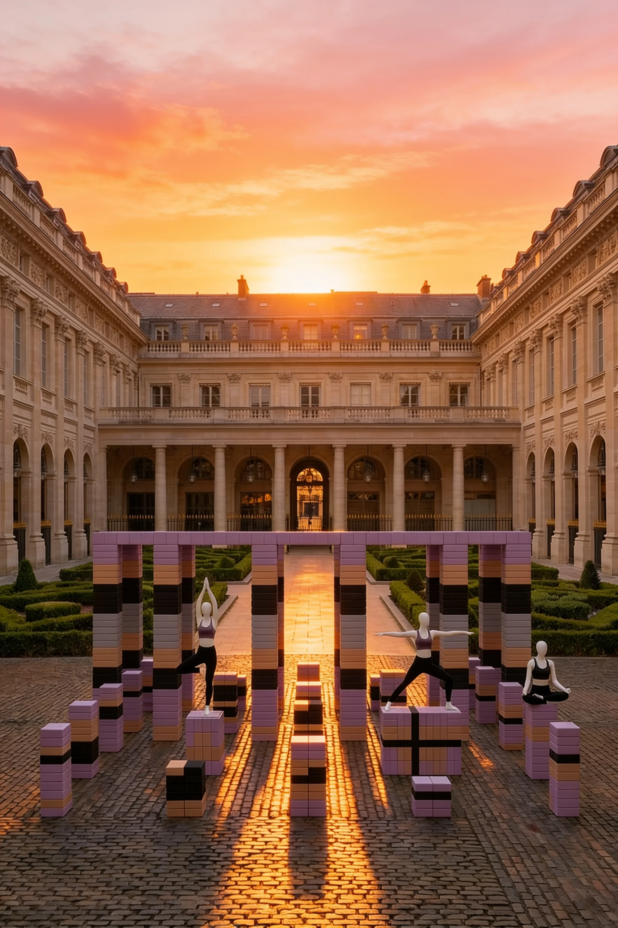 Pavilion columns under clear blue daylight — Campaign Direction by Parallel Creative Agency — Asana Yoga & Pilates, culture