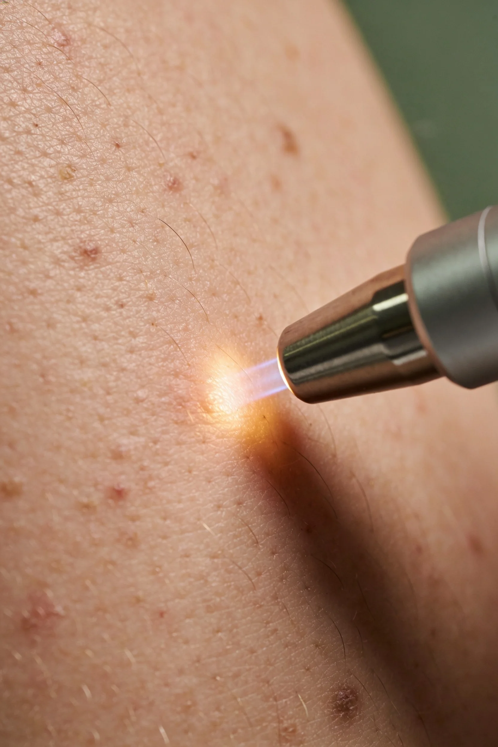 Dermatology laser device applied precisely to a small area of skin — Experience Design by Parallel Creative Agency — Derma, health
